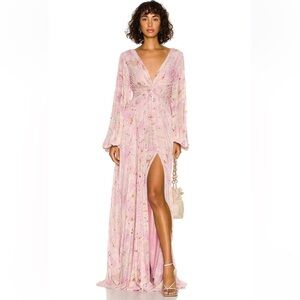 Alexis Elisha Dress Pink and Beige